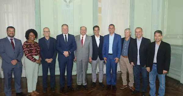 Governador Renato Casagrande recebe o vice-presidente, Geraldo Alckmin no Palácio Anchieta
