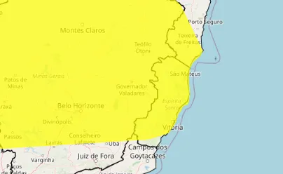 Novo alerta de chuva intensa é emitido para Colatina e região