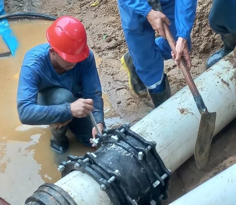 Intervenção urgente: SANEAR anuncia Serviços emergenciais e 12 bairros ficam sem abastecimento de água nesta terça (19), em Colatina