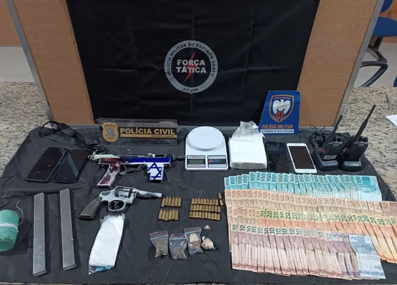 Operação Policial em Mantenópolis resulta em apreensão de Armas, Drogas e Dinheiro