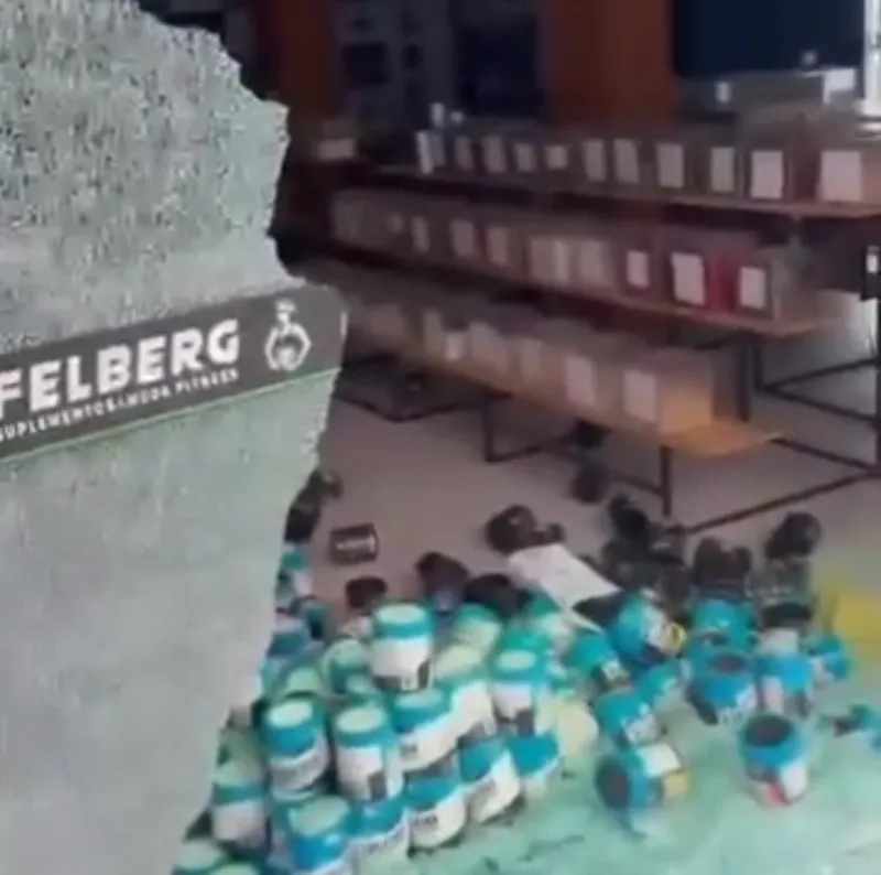 Loja de suplementos é arrombada, mas vigia impede o furto em Colatina