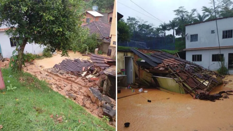 Deslizamento de terra em Venda Nova do Imigrante deixa oito desalojados