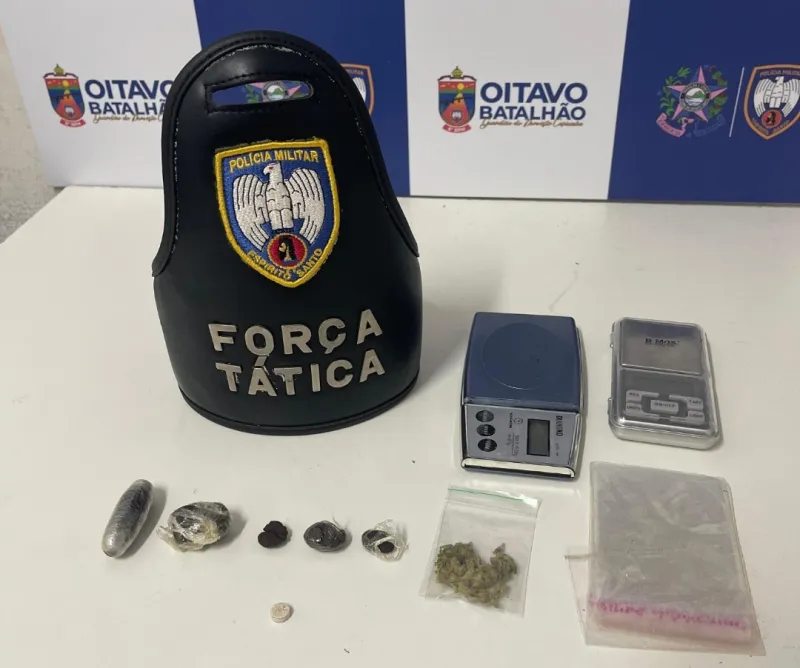 Mulher é detida com drogas em sua residência no bairro Marista, em Colatina