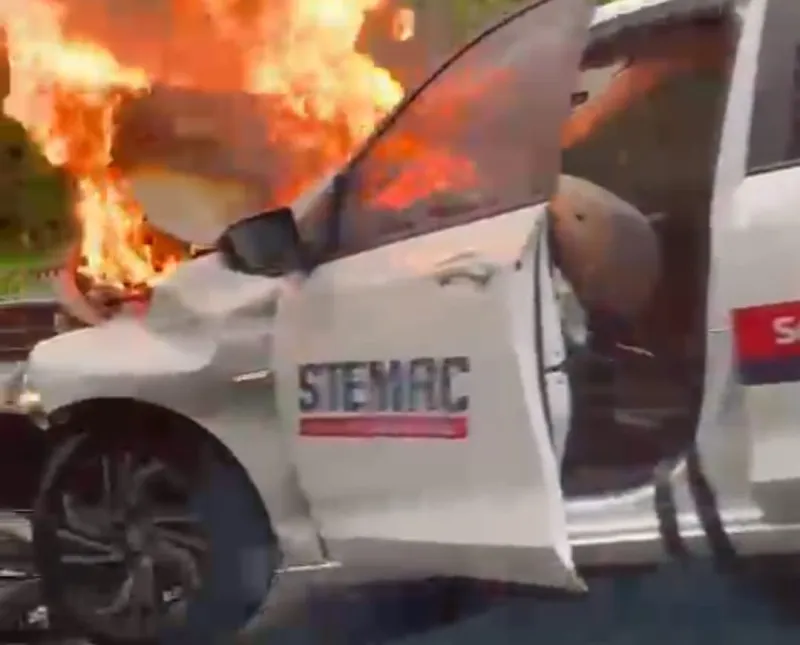 O que se sabe de acidente entre três carros seguido de incêndio na ES 248, entre Colatina e Linhares