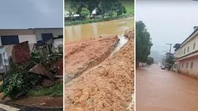 Forte chuva provoca alagamentos e danos em Mantenópolis; represa quase rompe