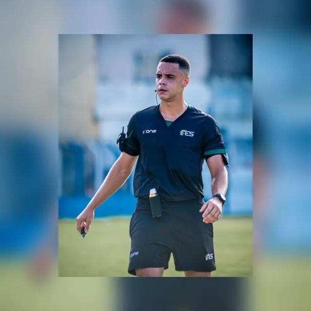 Árbitro colatinense Luiz Filipe Laia apita Porto Vitória x Real Noroeste no Kleber Andrade