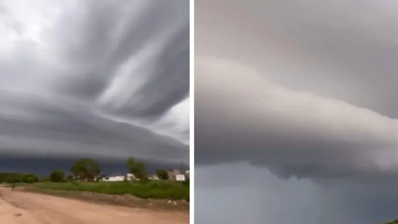 Fenômeno raro: nuvens “de rolo” chamam atenção no Norte do Espírito Santo