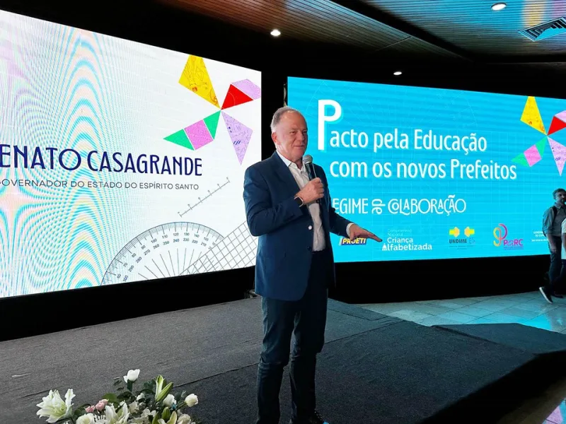 Governador Casagrande anuncia investimento de R$ 485 milhões no “Pacto pela Educação”