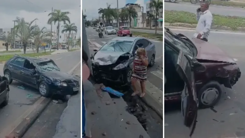 Acidente entre três veículos deixa dois feridos em Linhares