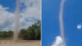 Redemoinho de poeira impressiona moradores de Nova Venécia
