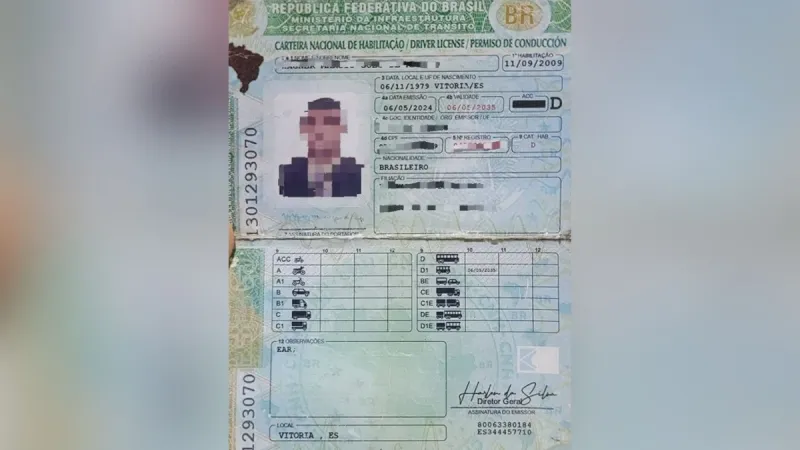 Motorista é preso em Vitória após apresentar CNH falsificada feita de cartolina durante blitz da Guarda Municipal