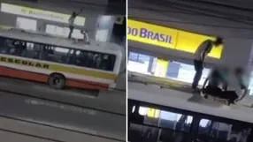 Estudantes são flagrados em cima de ônibus escolar em Jaguaré e caso gera apuração das autoridades