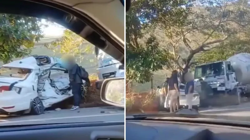 Mulher morre em acidente entre carro e caminhão na ES-257, em Ibiraçu
