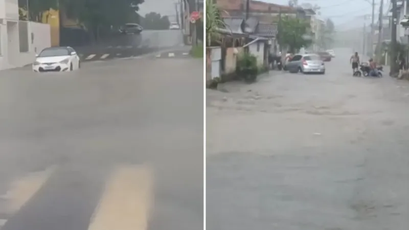 Temporal provoca alagamentos em diversos pontos de Aracruz
