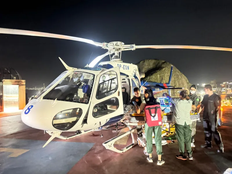 Homem sofre amputação após acidente com roçadeira e é transferido de helicóptero no Norte do ES