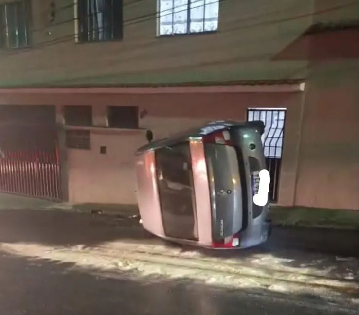Motorista perde o controle e capota carro em Colatina; relato aponta preocupação com esposa grávida