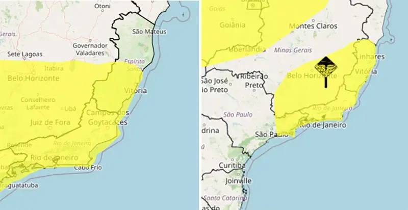 Colatina e cidades da região entram em alerta para tempestades, ventos fortes e granizo