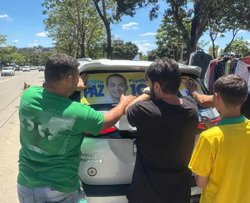 Após apoio de Renzo a Pazolini, mais de 250 veículos são adesivados durante mobilização política em Colatina